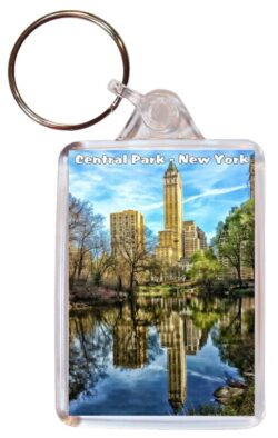 Central Park - New York - USA - Double Sided Large Keyring Key Fob Chain Ring Gift Present Souvenir 20US4