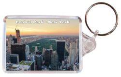 Central Park - New York - USA - Double Sided Large Keyring Key Fob Chain Ring Gift Present Souvenir 20US5