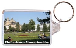 Cheltenham - Gloucestershire - Double Sided Large Keyring Key Fob Chain Ring Gift Present Souvenir 20E2