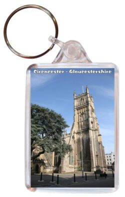 Cirencester - Gloucestershire - Double Sided Large Keyring Key Fob Chain Ring Gift Present Souvenir 20E1