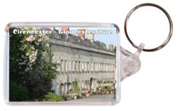 Cirencester - Gloucestershire - Double Sided Large Keyring Key Fob Chain Ring Gift Present Souvenir 20E2
