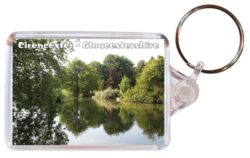 Cirencester - Gloucestershire - Double Sided Large Keyring Key Fob Chain Ring Gift Present Souvenir 20E3