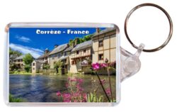 Correz - France - Double Sided Large Keyring Key Fob Chain Ring Gift Present Souvenir 20F1