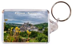 Correz - France - Double Sided Large Keyring Key Fob Chain Ring Gift Present Souvenir 20F2