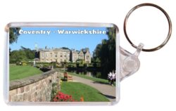 Coventry - Warwickshire - Double Sided Large Keyring Key Fob Chain Ring Gift Present Souvenir 20E1