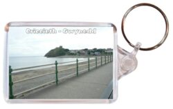 Criccleth - Gwynedd - Wales - Double Sided Large Keyring Key Fob Chain Ring Gift Present Souvenir 20W1