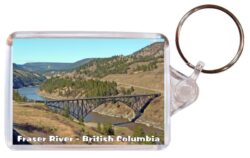 Fraser River - British Columbia - Canada - Double Sided Large Keyring Key Fob Chain Ring Gift Present Souvenir 20C1