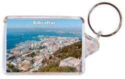 Gibraltar - Double Sided Large Keyring Key Fob Chain Ring Gift Present Souvenir 20E8