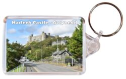 Harlech Castle - Gwynedd - Wales - Double Sided Large Keyring Key Fob Chain Ring Gift Present Souvenir 20W1