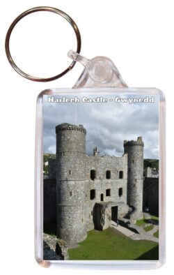 Harlech Castle - Gwynedd - Wales - Double Sided Large Keyring Key Fob Chain Ring Gift Present Souvenir 20W2