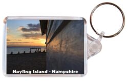 Hayling Island - Hampshire - Double Sided Large Keyring Key Fob Chain Ring Gift Present Souvenir 20E4