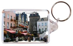 Linz - Austria - Double Sided Large Keyring Key Fob Chain Ring Gift Present Souvenir 20A3
