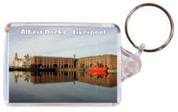 Albert Docks - Liverpool - Double Sided Large Keyring Key Fob Chain Ring Gift Present Souvenir 20E1