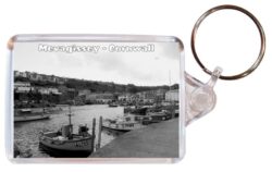 Mevagissey - Cornwall - Double Sided Large Keyring Key Fob Chain Ring Gift Present Souvenir 20E2
