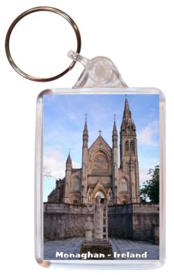 Monaghan - Ireland - Double Sided Large Keyring Key Fob Chain Ring Gift Present Souvenir 20I1