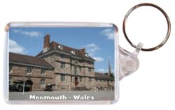 Monmouth - Wales - Double Sided Large Keyring Key Fob Chain Ring Gift Present Souvenir 20W4