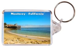 Monterey - California - USA - Double Sided Large Keyring Key Fob Chain Ring Gift Present Souvenir 20US2