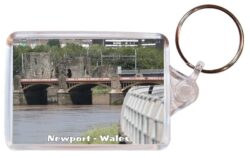 Newport - Wales - Double Sided Large Keyring Key Fob Chain Ring Gift Present Souvenir 20W4