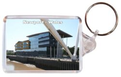 Newport - Wales - Double Sided Large Keyring Key Fob Chain Ring Gift Present Souvenir 20W5