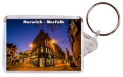 Norwich - Norfolk - Double Sided Large Keyring Key Fob Chain Ring Gift Present Souvenir 20E6