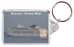 Oceana - Cruise Ship - Double Sided Large Keyring Key Fob Chain Ring Gift Present Souvenir