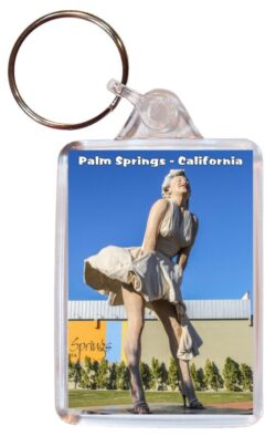 Palm Springs - California - USA - Double Sided Large Keyring Key Fob Chain Ring Gift Present Souvenir 20US2