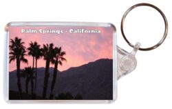 Palm Springs - California - USA - Double Sided Large Keyring Key Fob Chain Ring Gift Present Souvenir 20US3