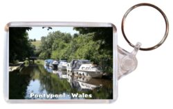 Pontypool - Wales - Double Sided Large Keyring Key Fob Chain Ring Gift Present Souvenir 20W1