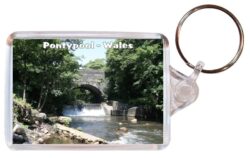 Pontypool - Wales - Double Sided Large Keyring Key Fob Chain Ring Gift Present Souvenir 20W2