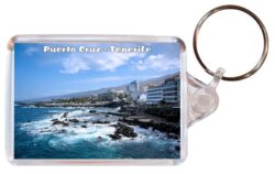 Puerto Cruz - Tenerife - Spain - Double Sided Large Keyring Key Fob Chain Ring Gift Present Souvenir 20S2