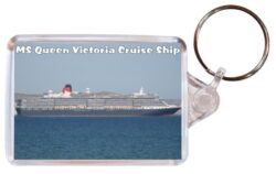 MS Queen Victoria - Cruise Ship - Double Sided Large Keyring Key Fob Chain Ring Gift Present Souvenir 20W1