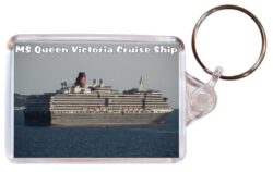 MS Queen Victoria - Cruise Ship - Double Sided Large Keyring Key Fob Chain Ring Gift Present Souvenir 20W2