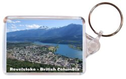 Revelstoke - British Columbia - Canada - Double Sided Large Keyring Key Fob Chain Ring Gift Present Souvenir 20C1