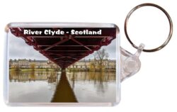 River Clyde - Scotland - Double Sided Large Keyring Key Fob Chain Ring Gift Present Souvenir 20S1