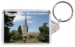 Ross on Wye - Herefordshire - Double Sided Large Keyring Key Fob Chain Ring Gift Present Souvenir 20E2