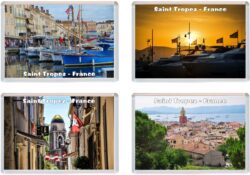 Saint-Tropez - France - 4 PACK - Jumbo Fridge Magnet Souvenir Gift Present