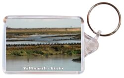 Saltmarsh - Essex - Double Sided Large Keyring Key Fob Chain Ring Gift Present Souvenir 20E1