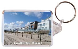 Sandbanks - Dorset - Double Sided Large Keyring Key Fob Chain Ring Gift Present Souvenir 20E2