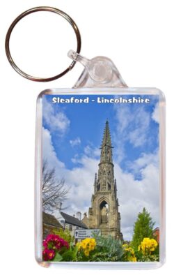 Sleaford - Lincolnshire - Double Sided Large Keyring Key Fob Chain Ring Gift Present Souvenir 20E1