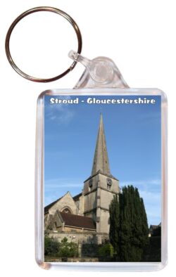 Stroud - Gloucestershire - Double Sided Large Keyring Key Fob Chain Ring Gift Present Souvenir 20E4