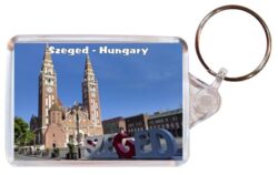 Szeged - Hungary - Double Sided Large Keyring Key Fob Chain Ring Gift Present Souvenir 20H2
