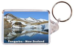 Tongariro - New Zealand - Double Sided Large Keyring Key Fob Chain Ring Gift Present Souvenir
