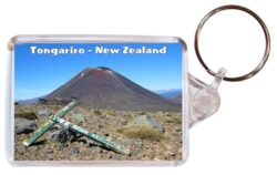 Tongariro - New Zealand - Double Sided Large Keyring Key Fob Chain Ring Gift Present Souvenir 20NZ2