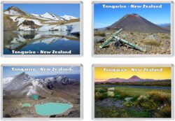 Tongariro - New Zealand - 4 PACK - Jumbo Fridge Magnet Souvenir Gift Present