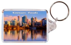 Vancouver - British Columbia - Canada - Double Sided Large Keyring Key Fob Chain Ring Gift Present Souvenir 20C7