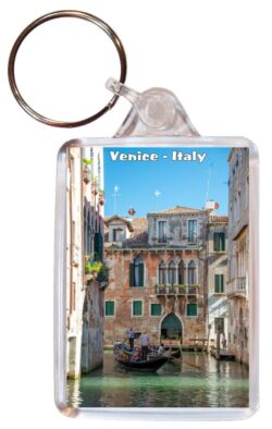 Venice - Italy - Double Sided Large Keyring Key Fob Chain Ring Gift Present Souvenir 20I11