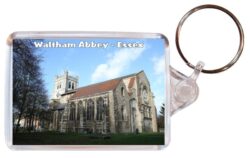 Waltham Abbey - Essex - Double Sided Large Keyring Key Fob Chain Ring Gift Present Souvenir 20E1