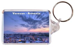 Yerevan - Armenia - Double Sided Large Keyring Key Fob Chain Ring Gift Present Souvenir 20A1