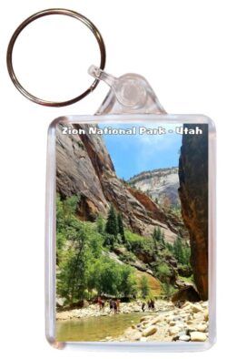 Zion National Park - Utah - USA - Double Sided Large Keyring Key Fob Chain Ring Gift Present Souvenir 20US2