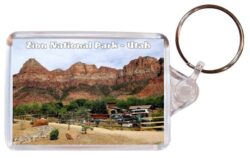 Zion National Park - Utah - USA - Double Sided Large Keyring Key Fob Chain Ring Gift Present Souvenir 20US3